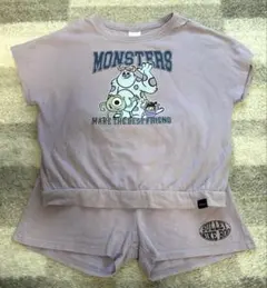 フタフタ　モンスターズインク　ディズニー　セットアップ　パジャマ　tシャツ 紫のサムネイル