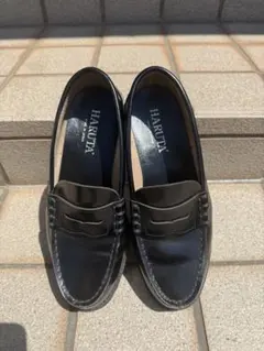 ハルタ 本革 ローファー HARUTA 9064 幅広 4E ブラック 26