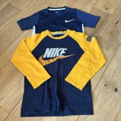 NIKE 長袖Tシャツ ネイビー/オレンジ