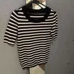 TALBOTS ボーダー柄 半袖ニット XSのサムネイル