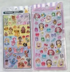 ディズニー ボンボンドロップシール 2点セット クラシック＆プリンセス(正規品)