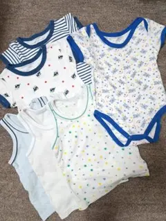 ベビー肌着　タンクトップ　半袖シャツ　ロンパース　80　６枚セット　まとめ
