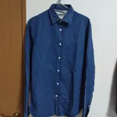 ACNE STUDIOS ダークブルー ドット柄シャツ