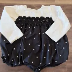 a*u様 petit main ドット柄スモックシャツ 90cm ドッキング