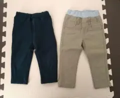 アカチャンホンポ 80cm 裏起毛パンツ 2枚セット