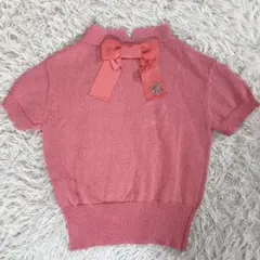 【ちゃま】M’S GRACY ☆ エムズグレイシー 半袖ニット M'S GRACY エムズグレイシー 半袖 ニット 花柄 ネイビー 38 - メルカリ