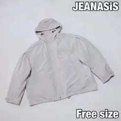 【JEANASiS】 ライナー着脱可 2way フードジャンパー ベージュ F