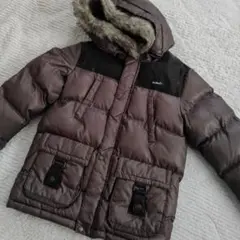 【べべBeBeダークブラウン フード中綿コート