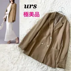 Urs ユアーズ ダブルブレスト 金ボタン テーラードジャケット キャメル M