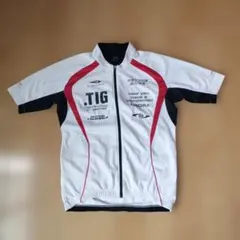 TIGORA メンズ M サイクルジャージ 半袖 フルジップ 白のサムネイル