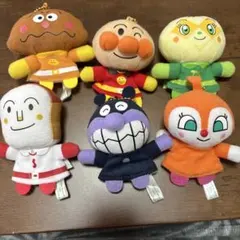 アンパンマン　ふわふわ　ぬいぐるみ指人形　6個セット