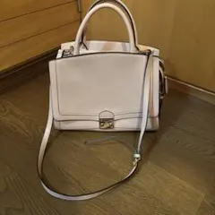サマンサタバサ　ピンク レザー ショルダーバッグ