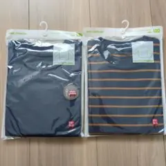 UNIQLO ソフトタッチコットンクルーネックT 長袖 2枚セット 100cm