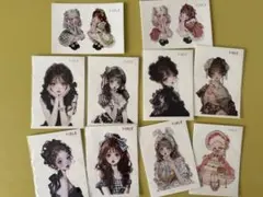 tiele 様 ステッカー まとめ売り 国内作家 人物ステッカー コラージュ