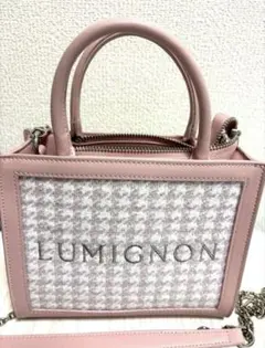 ルミニョン Lumignon houndstooth 2way バックピンク - メルカリ