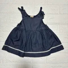 petit main 70㎝　ダークブルーワンピース