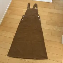 無印良品 MUJI ジャンパースカート サロペットスカート S ブラウン系のサムネイル