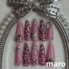 【現品】ネイルチップ ギャル ピンク