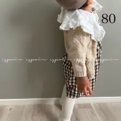 【美品】襟シャツ・カーディガン・オールインワン3セット/80