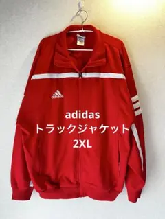 古着 adidas アディダス レッド トラックジャケット 2XL相当