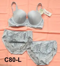 トリンプ 恋するブラ&ショーツ2枚セット C80-L グレー