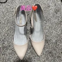 美品♡ALDOピンクベージュ ポインテッドトゥ アンクルストラップシューズ