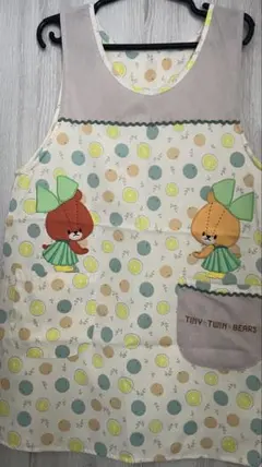 TINY TWIN BEARS ルルロロ　エプロン　保育士さん　M〜L