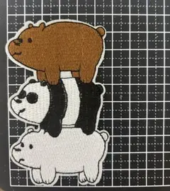 ぼくらベアベアーズ　We Bare Bearsのアイロン刺繍ワッペン