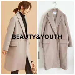 美品　ビューティーアンドユース　MANTECO スタンドダブルテーラードコート