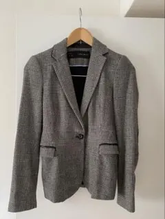ZARA BASIC グレンチェック テーラードジャケット XSのサムネイル