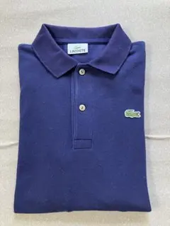LACOSTE ポロシャツ 長袖 紺 S相当