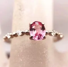 清楚なパパラチア0.519ctダイヤモンド0.32ct♡ピンクゴールドリング 