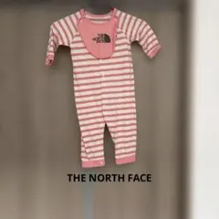 THE NORTH FACE ピンク ストライプロンパース