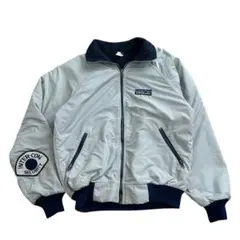 80s デカタグ Patagonia シェルドシンチラジャケット グレー 紺