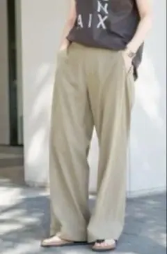 Spick & Span ドライストレッチイージーパンツ　ベージュ36
