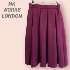 HK WORKS LONDON フレアスカート膝丈　パープル系　レディース/M