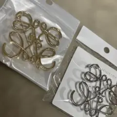 ブローチ　セット　アナグラム 新品未使用　幾何学　ゴールド　シルバー　まとめて