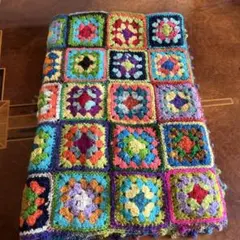 手紡ぎウールのマット　カバー　膝掛け