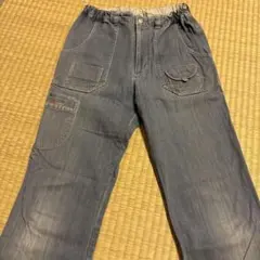 ファミリアデニムロングパンツ ウエストゴム