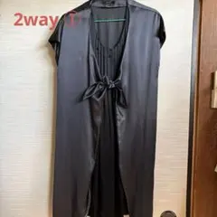 BALLSEY シルク100% ワンピース　ブラック　結婚式　38