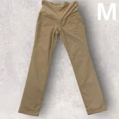 マタニティパンツ ベージュ ストレッチ スキニー レディース M