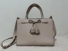 kate spade ピンク ハンドバッグ タッセル付き