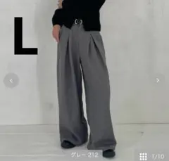 しまむら タックパンツ（natsuki） グレー L