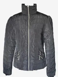 美シルエット キルティングジャケット 3L 黒 大きいサイズ 防寒 冬