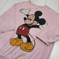 70'sビンテージ古着！アメリカ製 ブート 染込み ミッキー 半端袖 カットソー