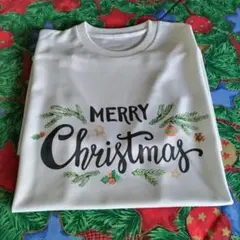 クリスマス Tシャツ ドライ ホワイト ジム レディス メンズ XL