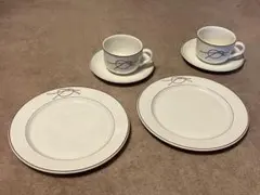 【2個セット】villeroy&boch プレート&カップ&ソーサー
