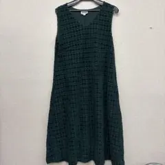 Jocomomola ドットジャガードノースリーブワンピース