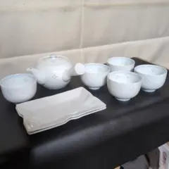 ホタル焼き撫子　お茶器セット　湯呑み　急須　ティーポット　土瓶　有田焼　小石原窯