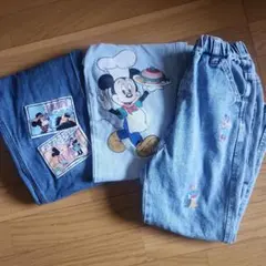 ミッキーマウス ロングパンツ 3枚セット☆130cm